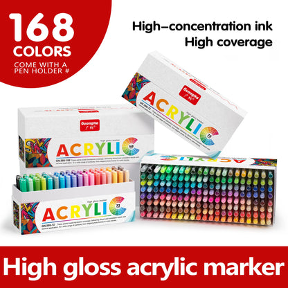 GuangNa 586 Straight Liquid High-gloss Acrylic Marker Pen 72/168