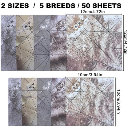 Creative Cats Dogs Origami Paper DIY Folding Paper