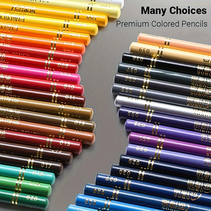 Premium 48/72/120/200 Soft Core Pencils Set with Portable Case