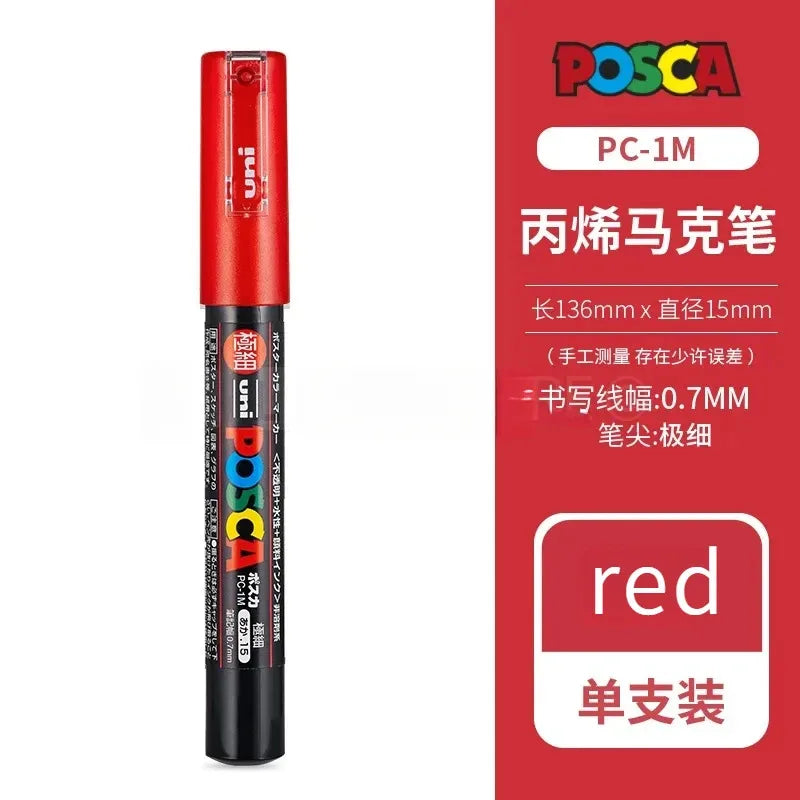 Uni Posca Full Marker PC-1M 3M 5M Multi-Colours Acrylic
