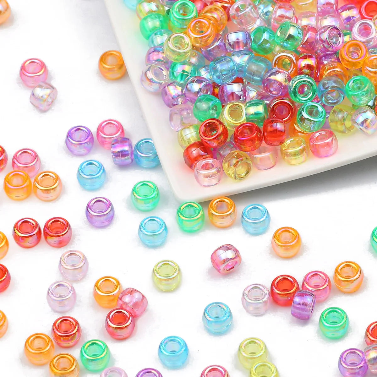 200-1200Pcs multi-colored Large Hole Pony Beads