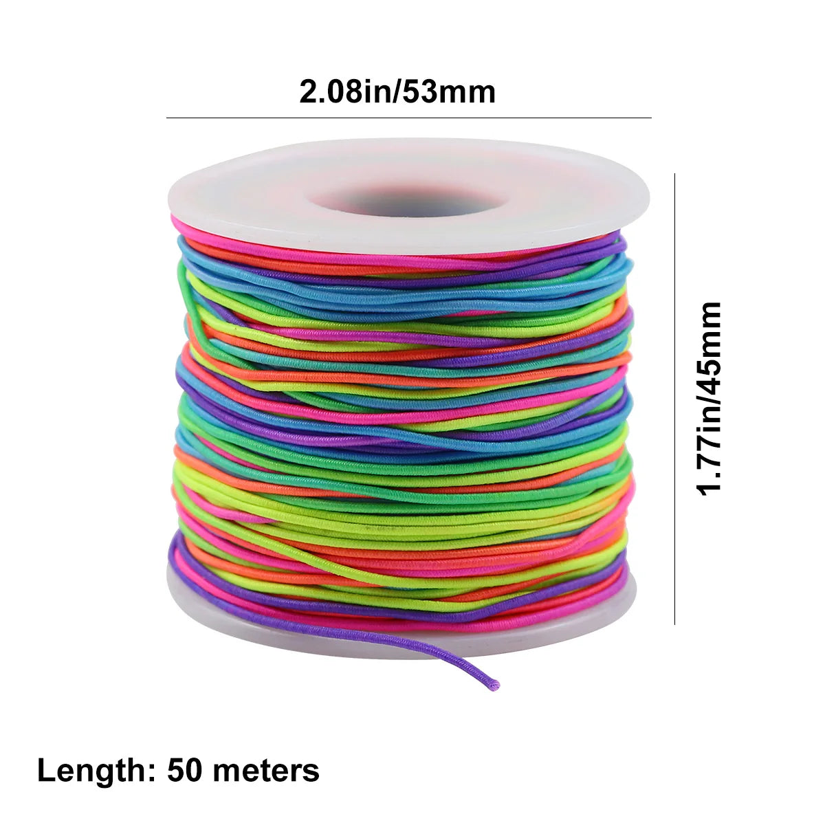 Rainbow Elastic Beading Cord