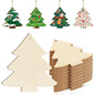 10pcs Wooden Flower Ornaments