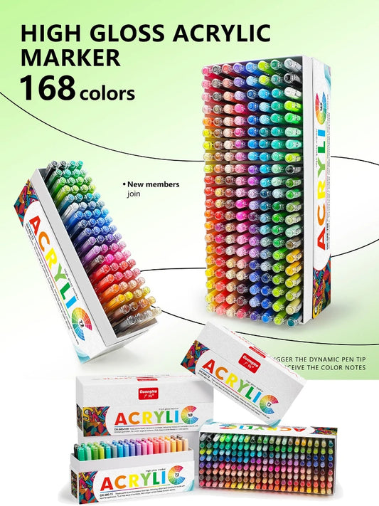 GuangNa 586 Straight Liquid High-gloss Acrylic Marker Pen 72/168