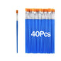 20-200Pcs Painting Brushes Set Art Round Flat Nylon Hair Paint Brush
