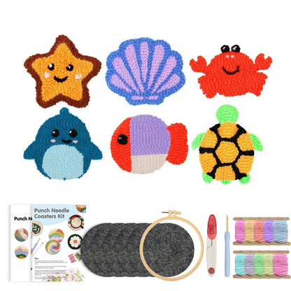 GATYZTORY Cute Animal Punch Needle Coaster Starter Kits