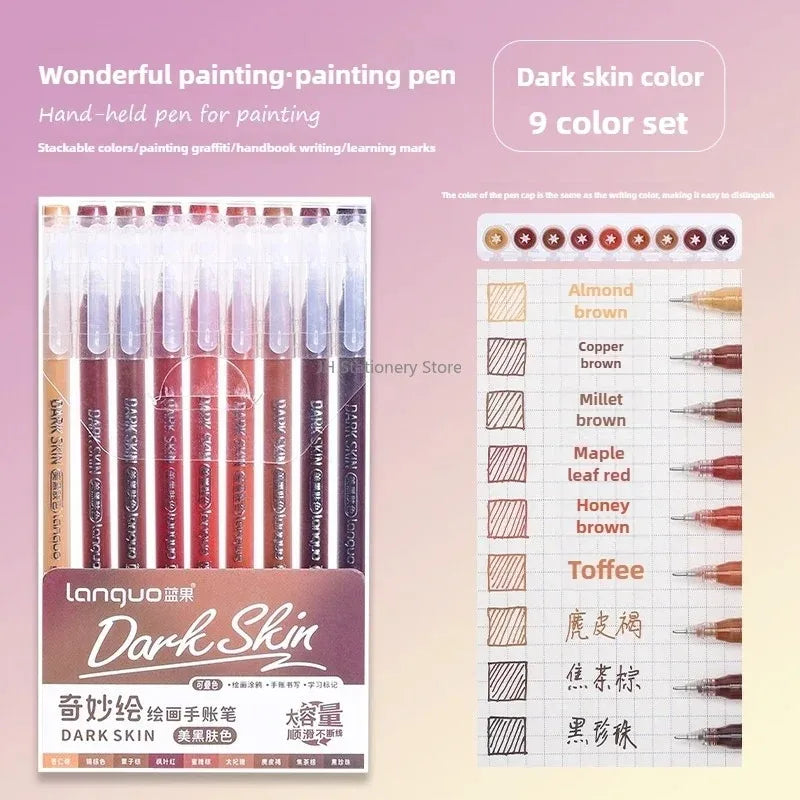 LANGUO 207/4 Colors Glitter Acrylic 0.5/1.0mm Gel Pen