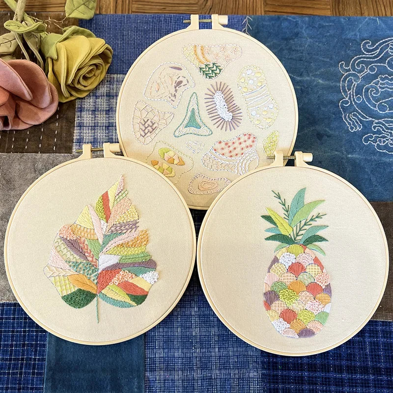 3pcs/set Embroidery Practice Kit for New Beginner