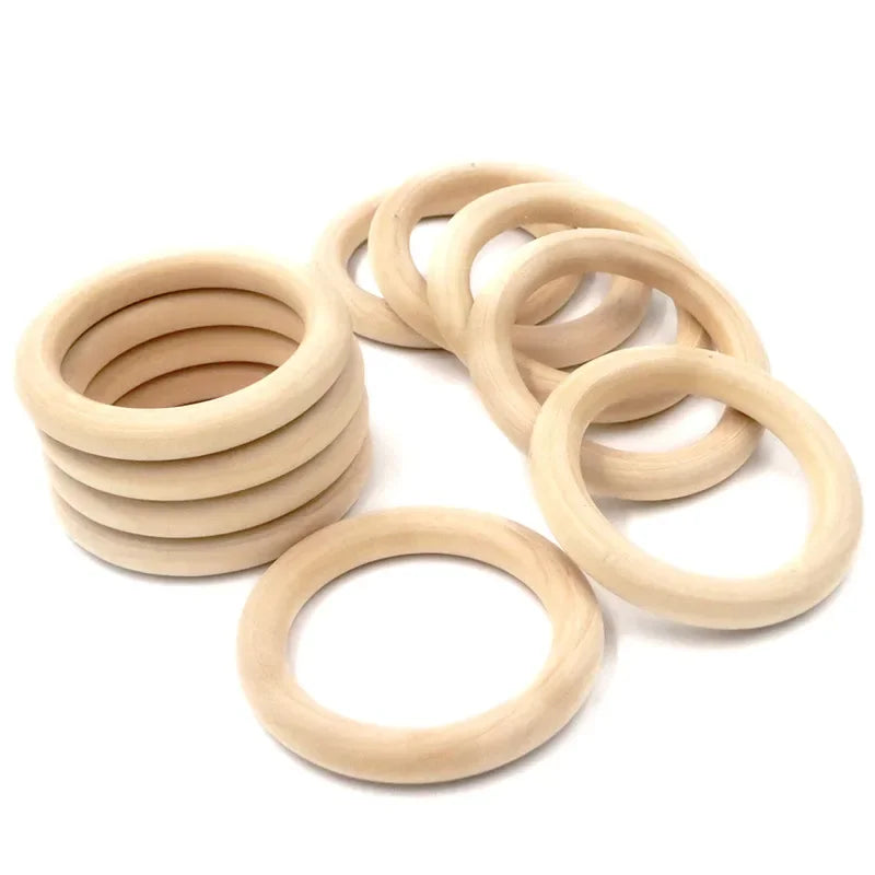 Wooden Rings Wooden Hoops for Craft Wood Rings
