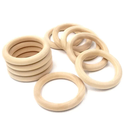 Wooden Rings Wooden Hoops for Craft Wood Rings
