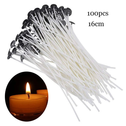 Smokeless Candle Wicks 2.6-20cm Pre-Waxed Cotton Core Wicks