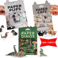 DIY Origami Paper 50 Sheets Cat Dog Dinosaur Animal Folding Set