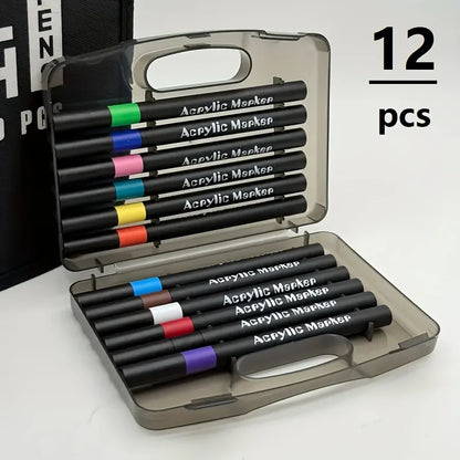 Soft Brush Tip Acrylic Marker Pens – Vibrant, No Bleeding