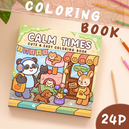 CALM TIMES Bold-easy Patterns Coloring Book
