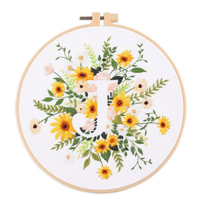 Letter Embroidery DIY Flowers Painting Full Needlework Bag