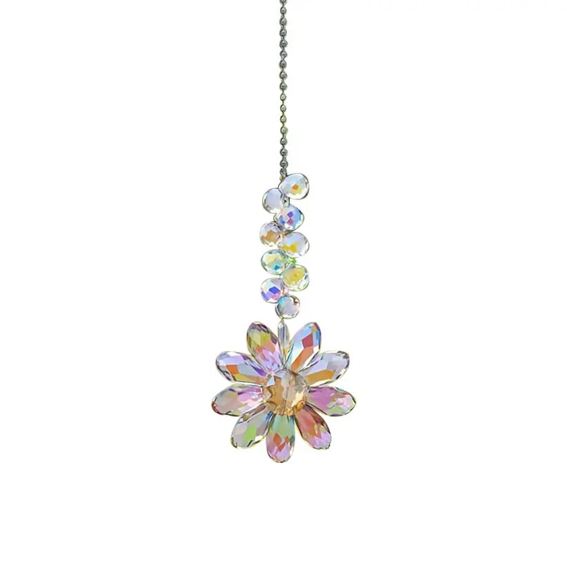 1/5pcs Crystal Sunflower Suncatchers Hanging Ornaments