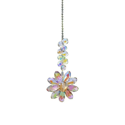 1/5pcs Crystal Sunflower Suncatchers Hanging Ornaments