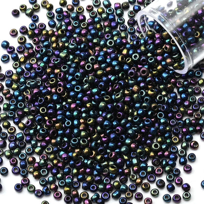 12Grams/Tube 2mm Metallic Seed Beads Japanese Round Glass Seedbeads 1200pcs