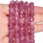 Natural Amethyst Beads 7-8mm Faceted Square Cube Geometric