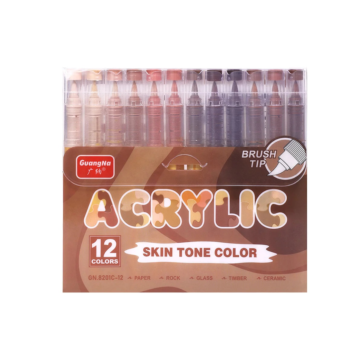 24 Colors Skin Tone Acrylic Paint Pens