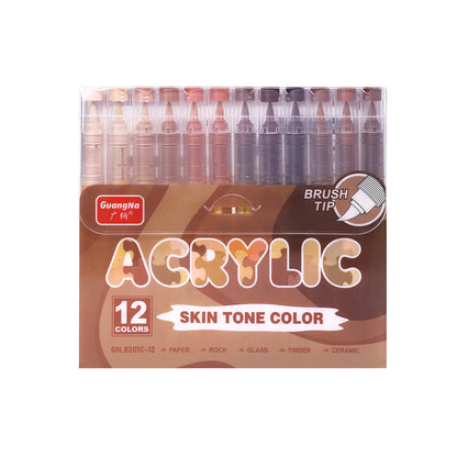 24 Colors Skin Tone Acrylic Paint Pens