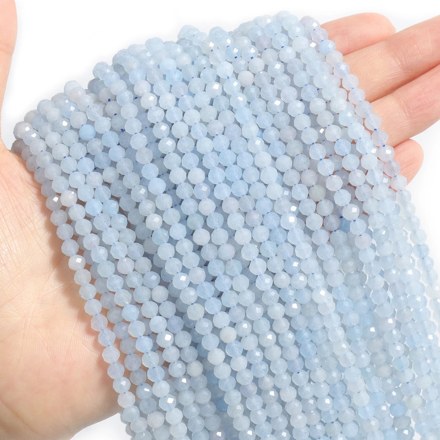 Wholesale Faceted Natural Stone Beads Faceted Amazonite Aquamarine Opal Labradorite
