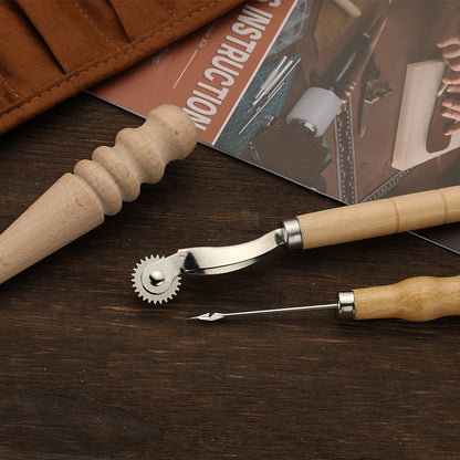 KRABALL Professional Leather Craft Tool Kit Hand Sewing Repair Kit