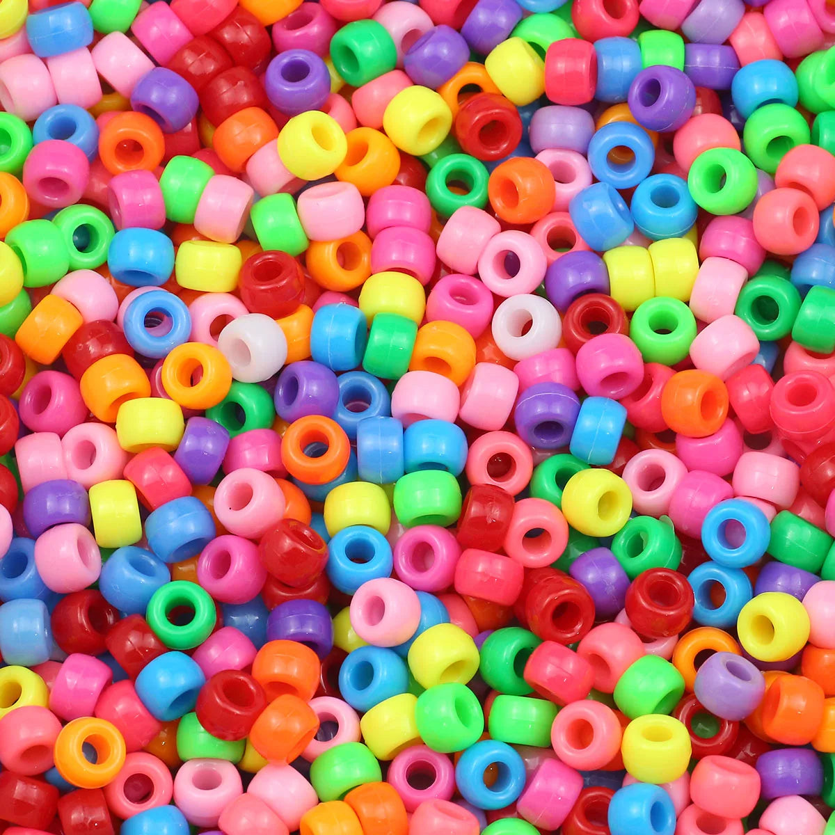 200-1200Pcs multi-colored Large Hole Pony Beads
