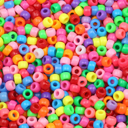 200-1200Pcs multi-colored Large Hole Pony Beads