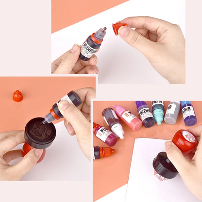 10ml Refill Ink 13 Color Rubber Stamp Oil