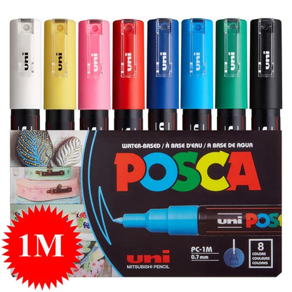 New Uni Posca Marker Pen Set PC-1M/3M/5M/8K/17K