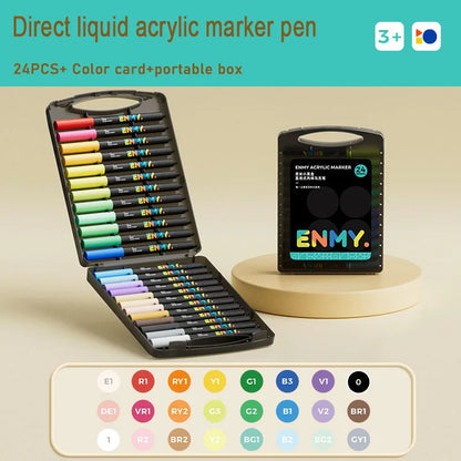 ENMY Acrylic Paint Markers Pen Soft Head Direct Liquid