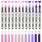 Acrylic Paint Markers ,12 pcs Brush Tip Paint Pens Set with 9 Professional Color