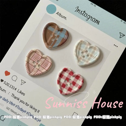 25Pcs Mixed Color Handmade Resin Round 2/4-hole Button