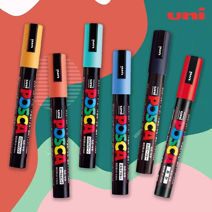 New Uni Posca Marker Pen Set PC-1M/3M/5M/8K/17K