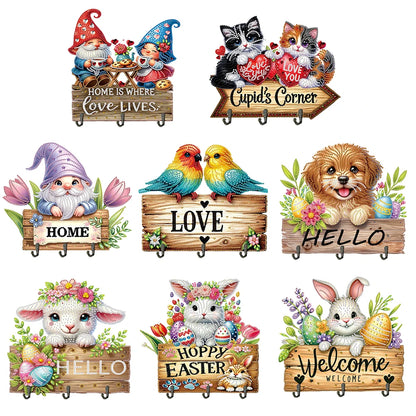 Easter Diamond Art Craft Wall Hooks