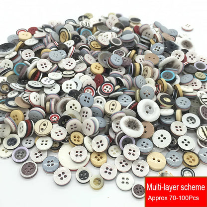 50g/Pack Mix Size Mix color Resin Button 1-3cm