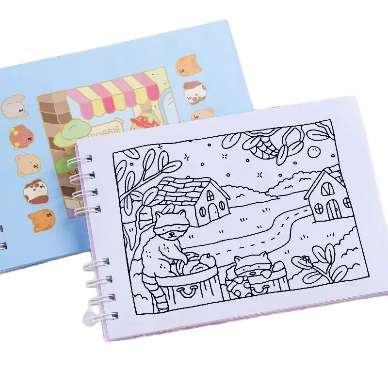 Hand-Drawn Sketch Coloring Book for Adults & Teens