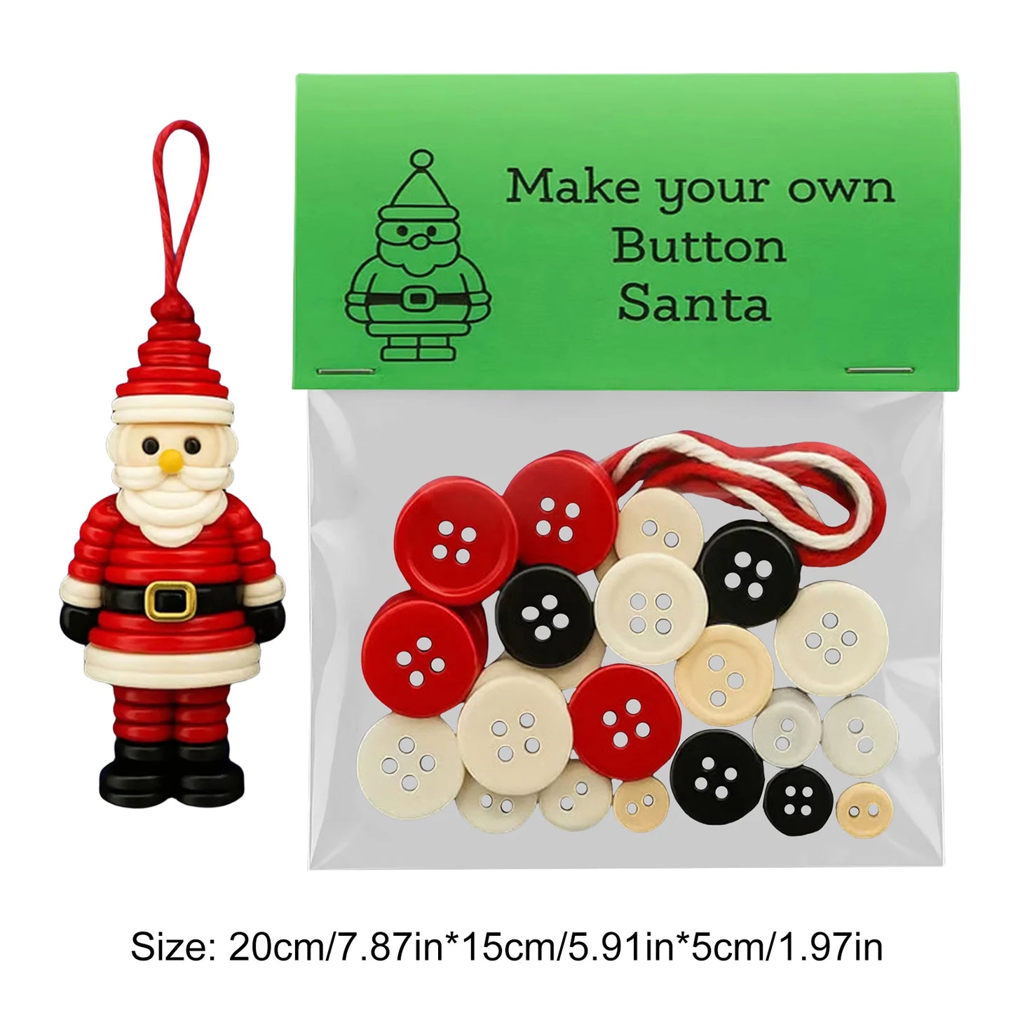 Christmas Button Snowman Ornament Kit