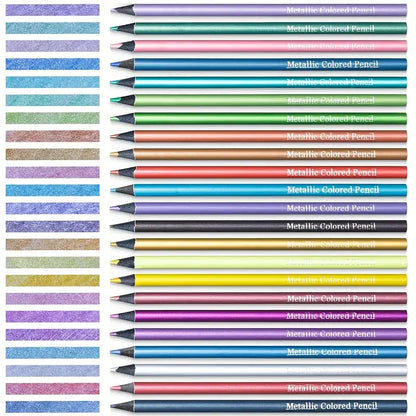 12/24 Colors Metallic Colored Pencil
