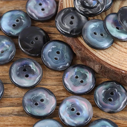 10pcs 11.5mm/15mm Imitation Shell Colorful Sewing Buttons Round