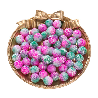 4/6/8/10mm Crystal Glass Crackle Round Bead