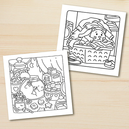 CAT LIFE Bold-easy Patterns Coloring Book