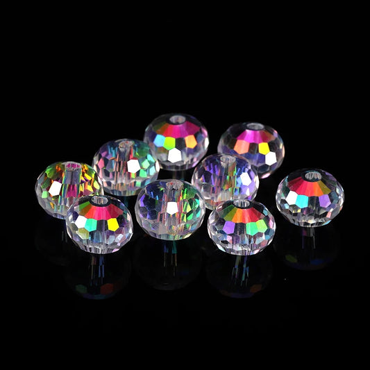 6mm 8mm Austria Crystal Beads 96 Faceted Round Loose Spacer Beads