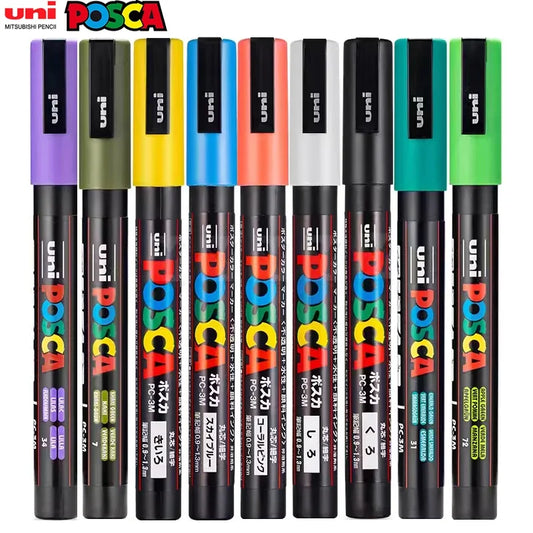Uni Posca Full Marker PC-1M 3M 5M Multi-Colours Acrylic
