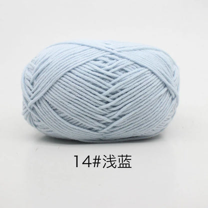 40-50g/Set 4ply Milk Cotton(80%) Knitting Yarn