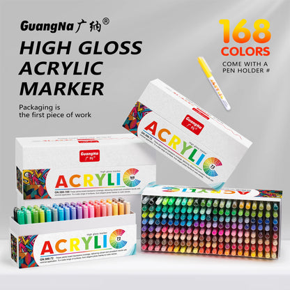 GuangNa 586 Straight Liquid High-gloss Acrylic Marker Pen 72/168