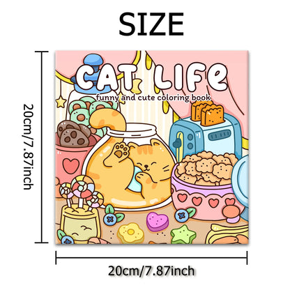 CAT LIFE Bold-easy Patterns Coloring Book
