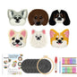 GATYZTORY Cute Dog Pattern Punch Needle Coaster Kit for Beginners