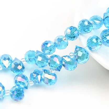 Austria AB Color Crystal Strawberry Beads 10*8mm Shiny Faceted Glass Beads